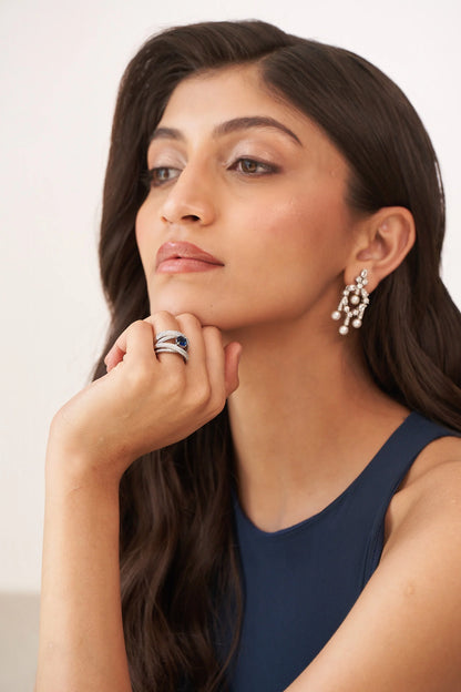 Sculpted Diamond Statement Ring