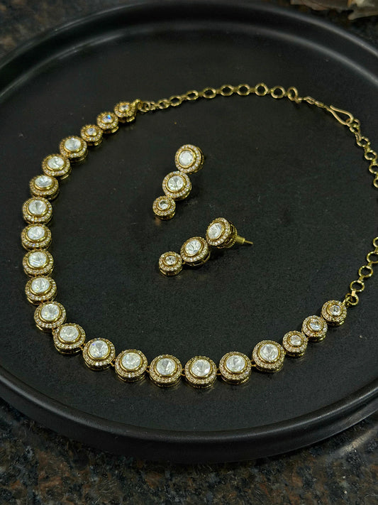 Tanvi Polki Beaded Necklace Set