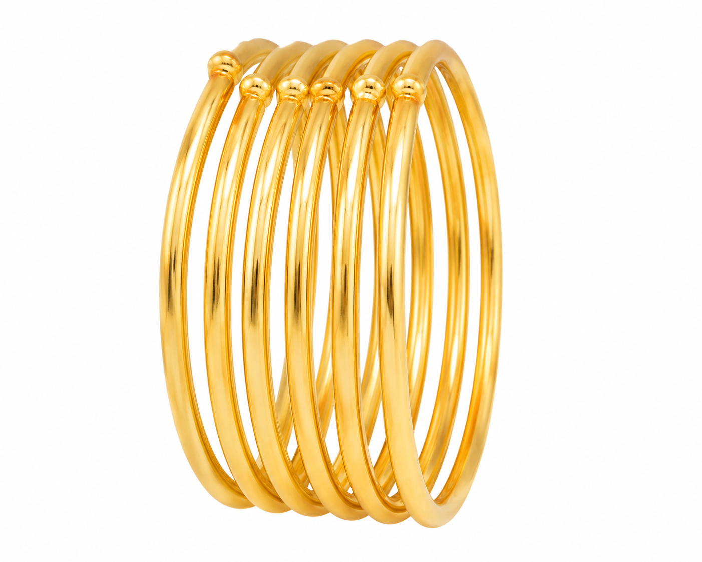 Classic Gold-Tone Stackable Bangle Set