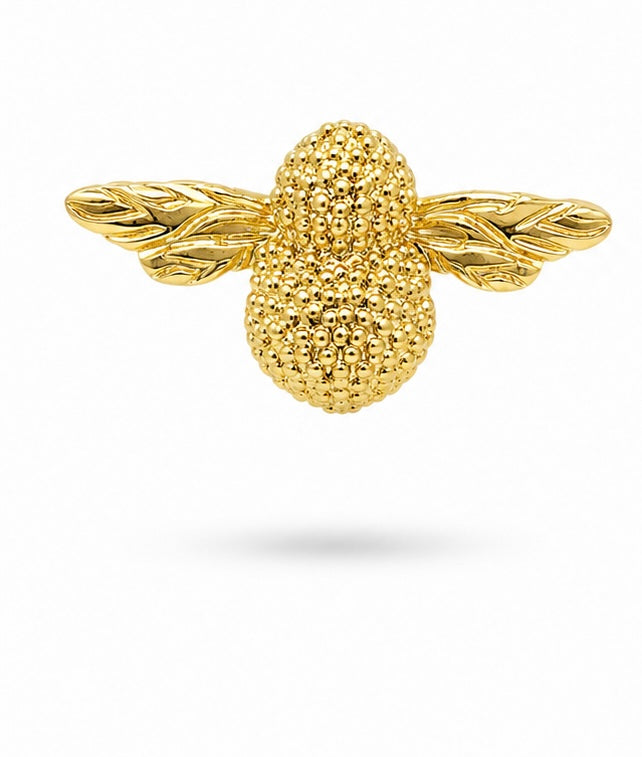 Empress Bee Textured Statement Brooch
