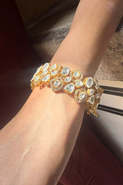 Tara Tribeni Statement Polki Bracelet