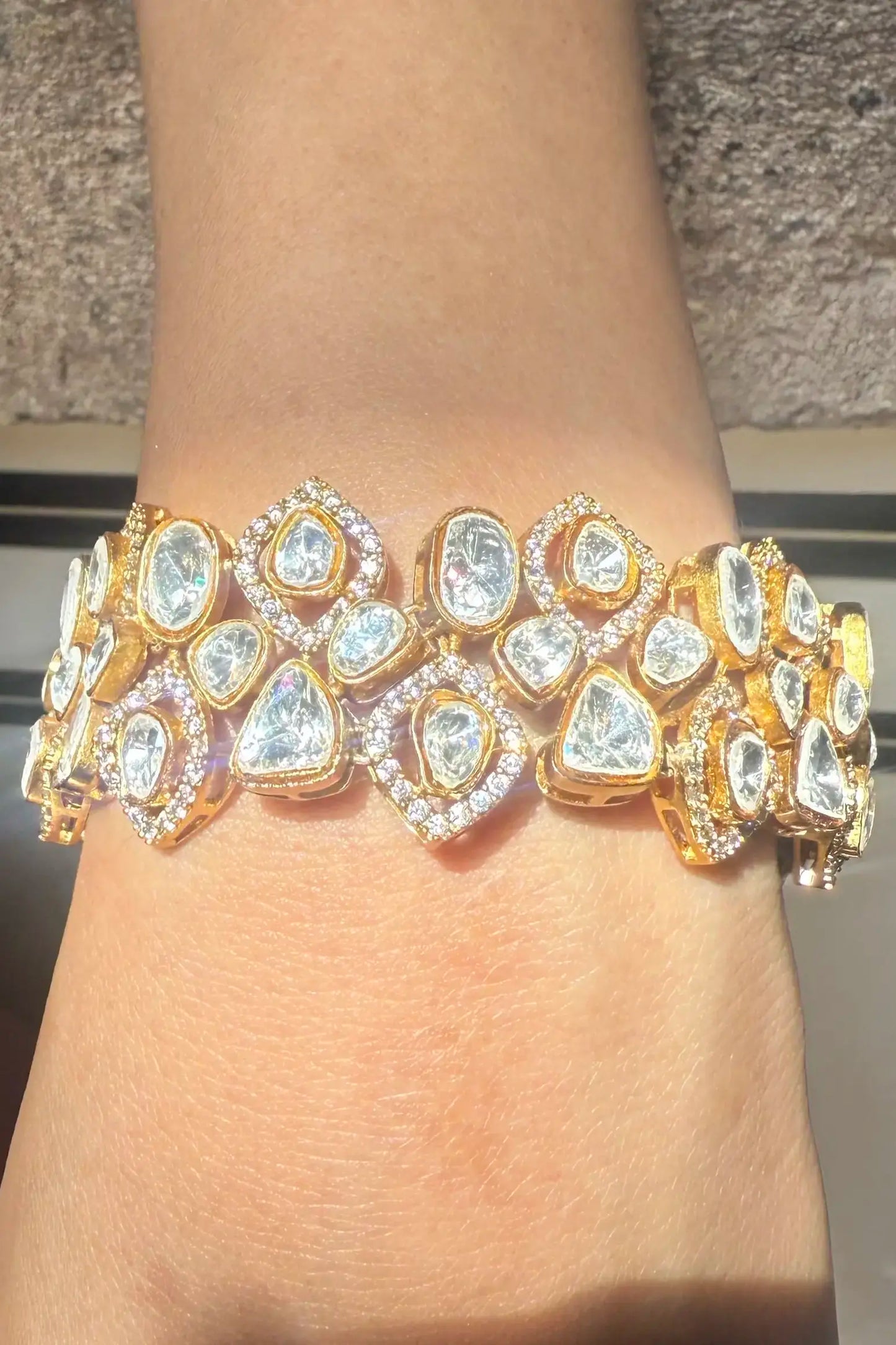 Tara Tribeni Statement Polki Bracelet