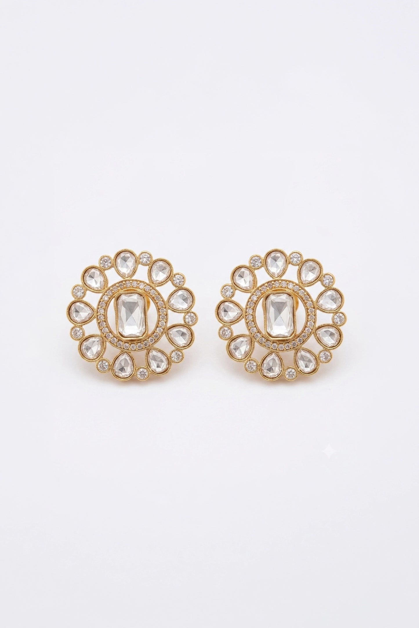 Mouni Multi Stone Polki Earrings