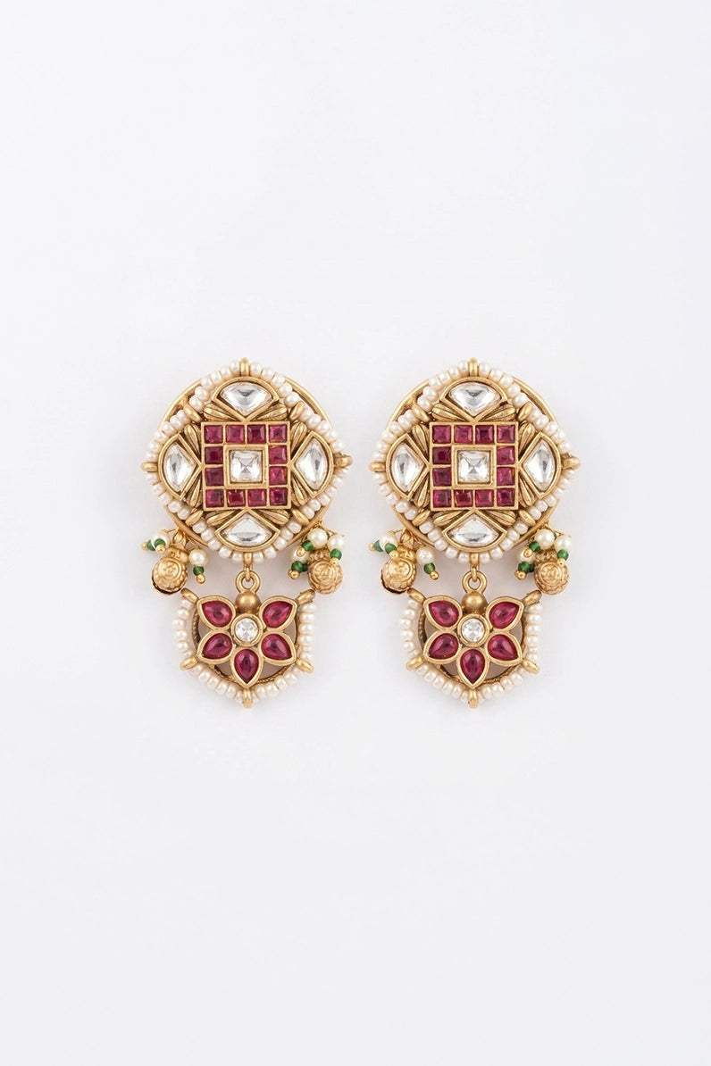 Alankrita basra Pearl SP Polki Earrings