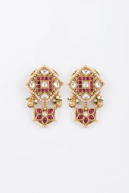 Alankrita basra Pearl SP Polki Earrings