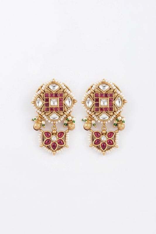 Alankrita basra Pearl SP Polki Earrings