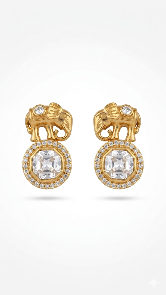 Royal Gaj-Leela Polki Stud Earrings