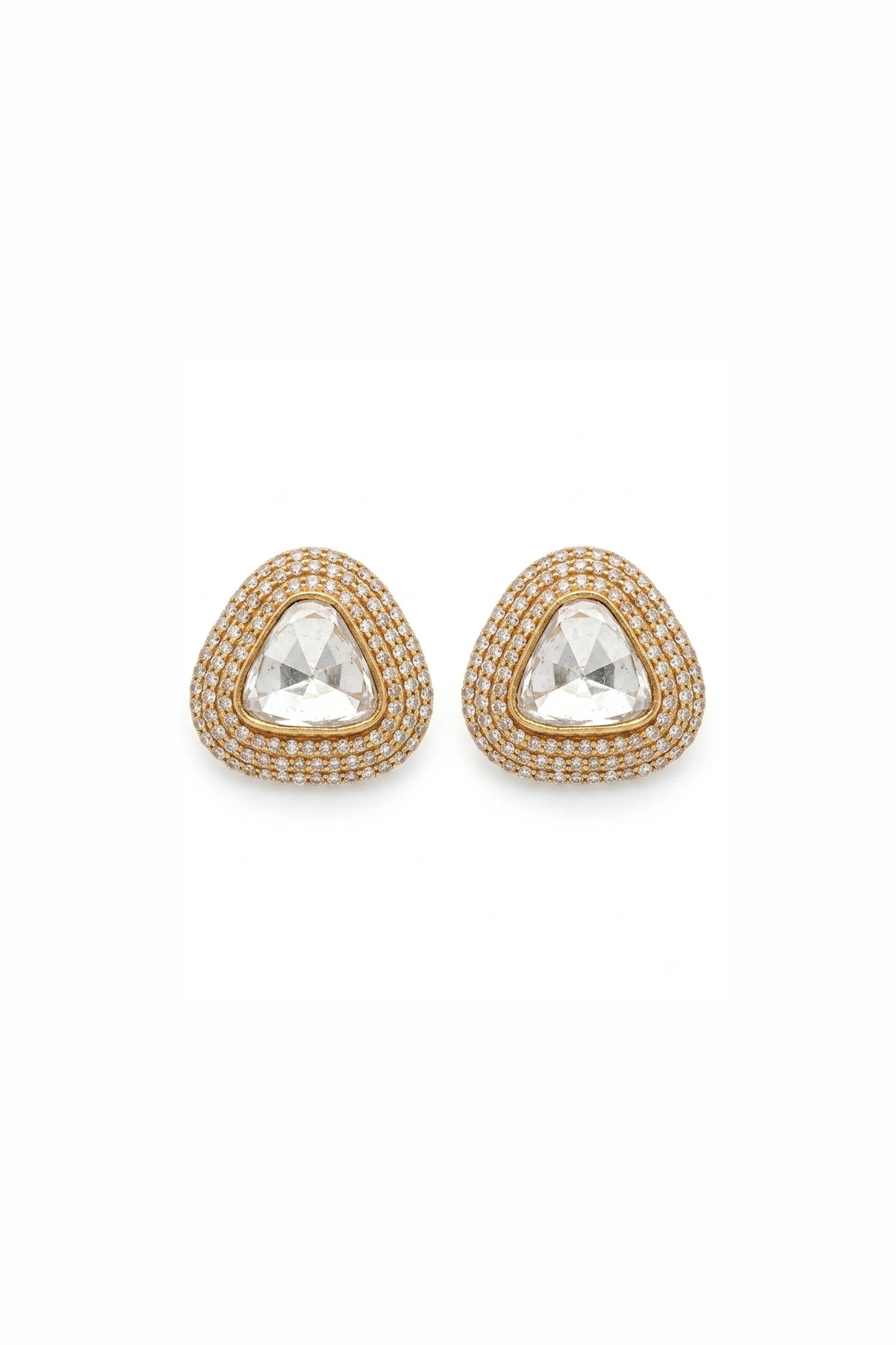 Moksha Geometric SP Polki Earrings
