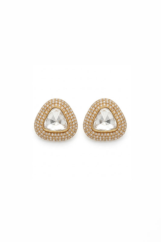 Moksha Geometric SP Polki Earrings