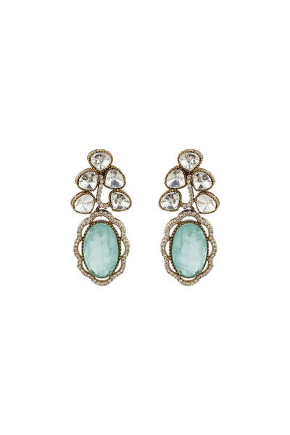 Preeti Mystic Green Sp Polki Earrings