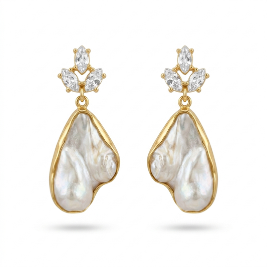 Baroque Pearl Drop Earrings