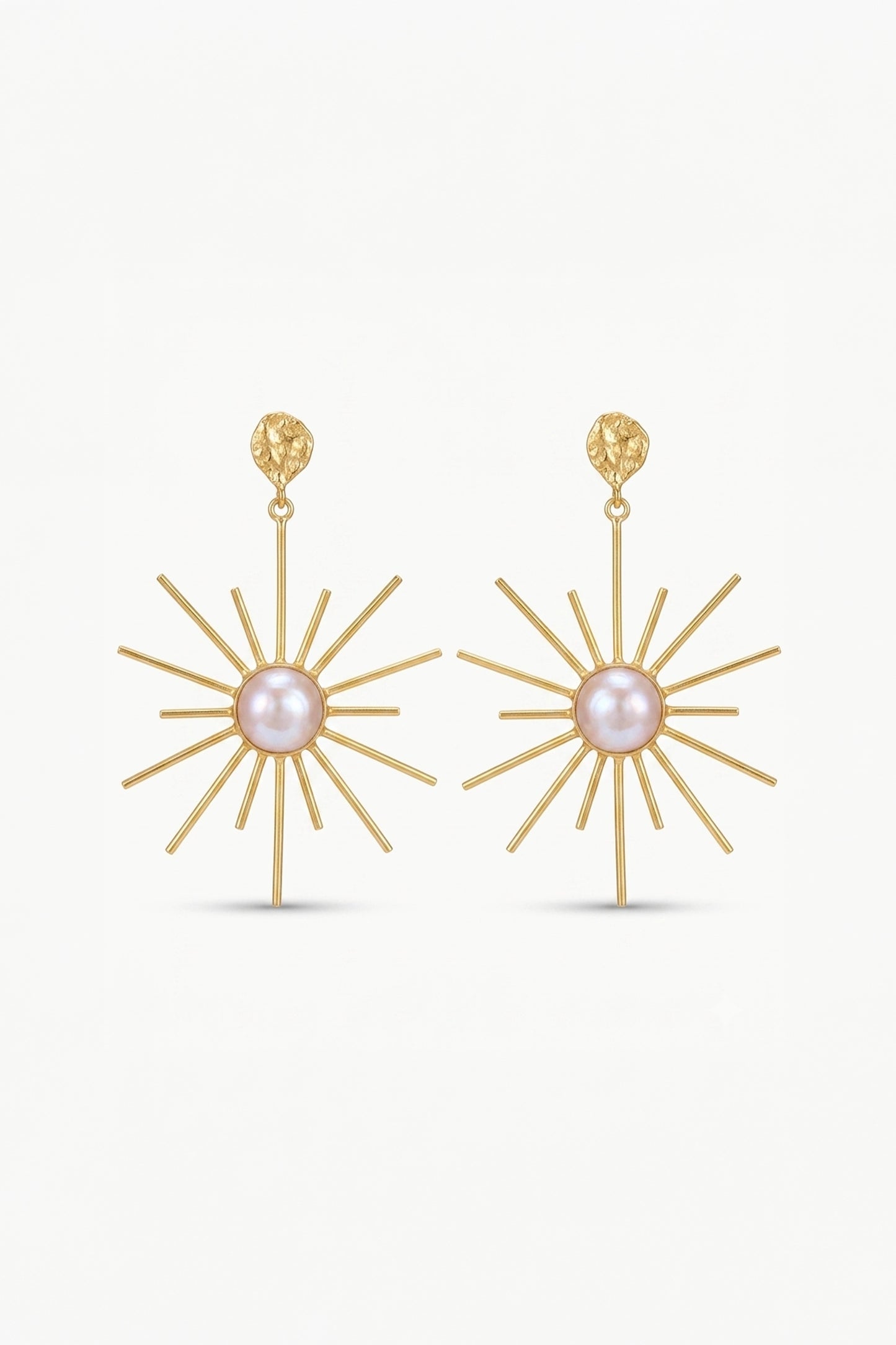 Sunburst Pearl Rays Earrings