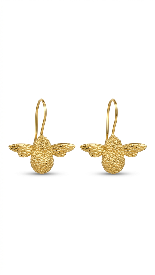 Honeybee Muse Sculptural Drop Earrings
