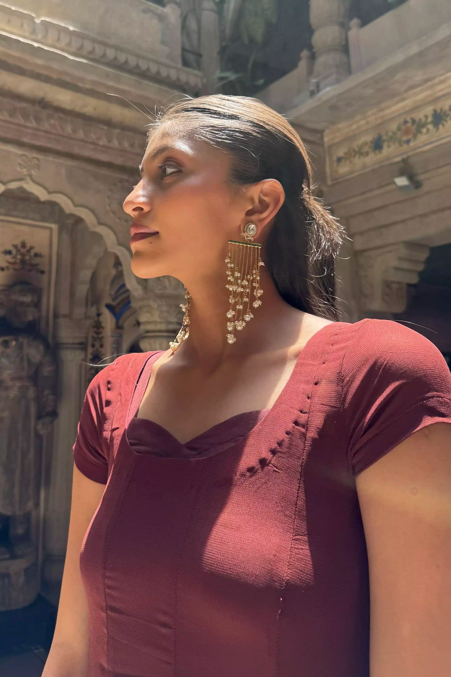 Meher Love Cascade Polki Earrings