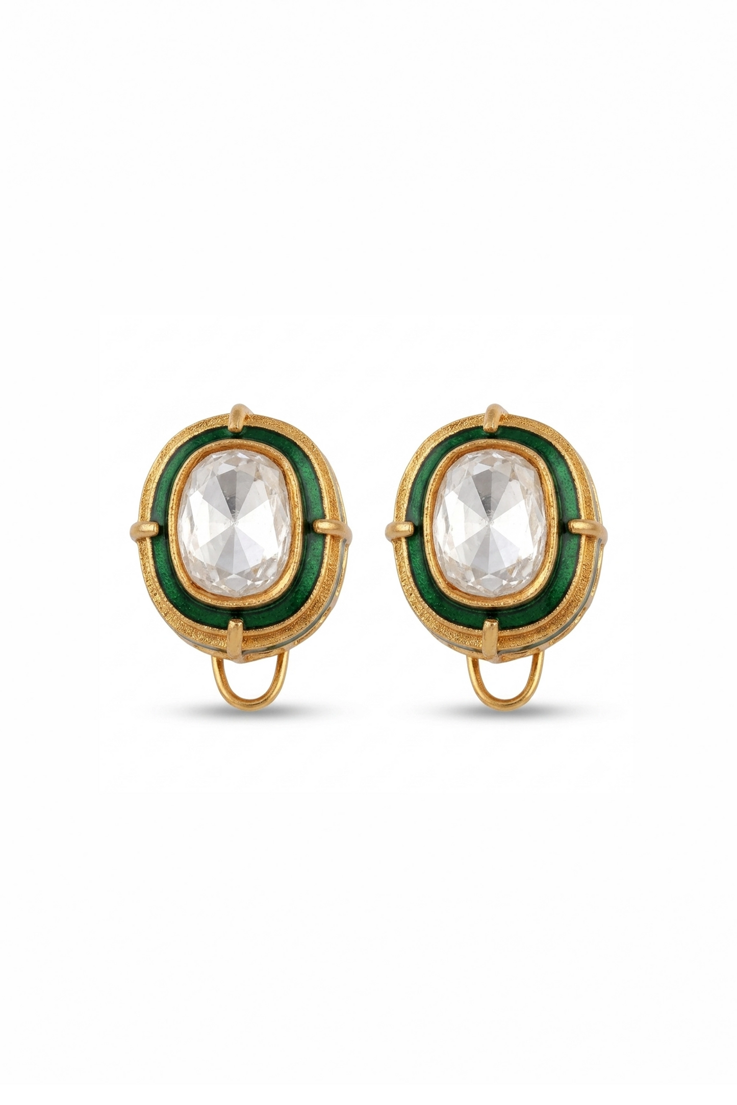 Vibrant Meena Polki Studs