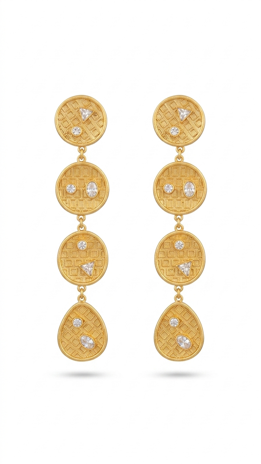 Mosaic Muse Crystal Embedded Linear Drops