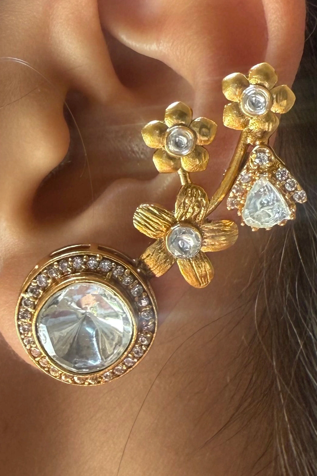 Saumya Quiet Garden Pearl Polki Ear Cuff