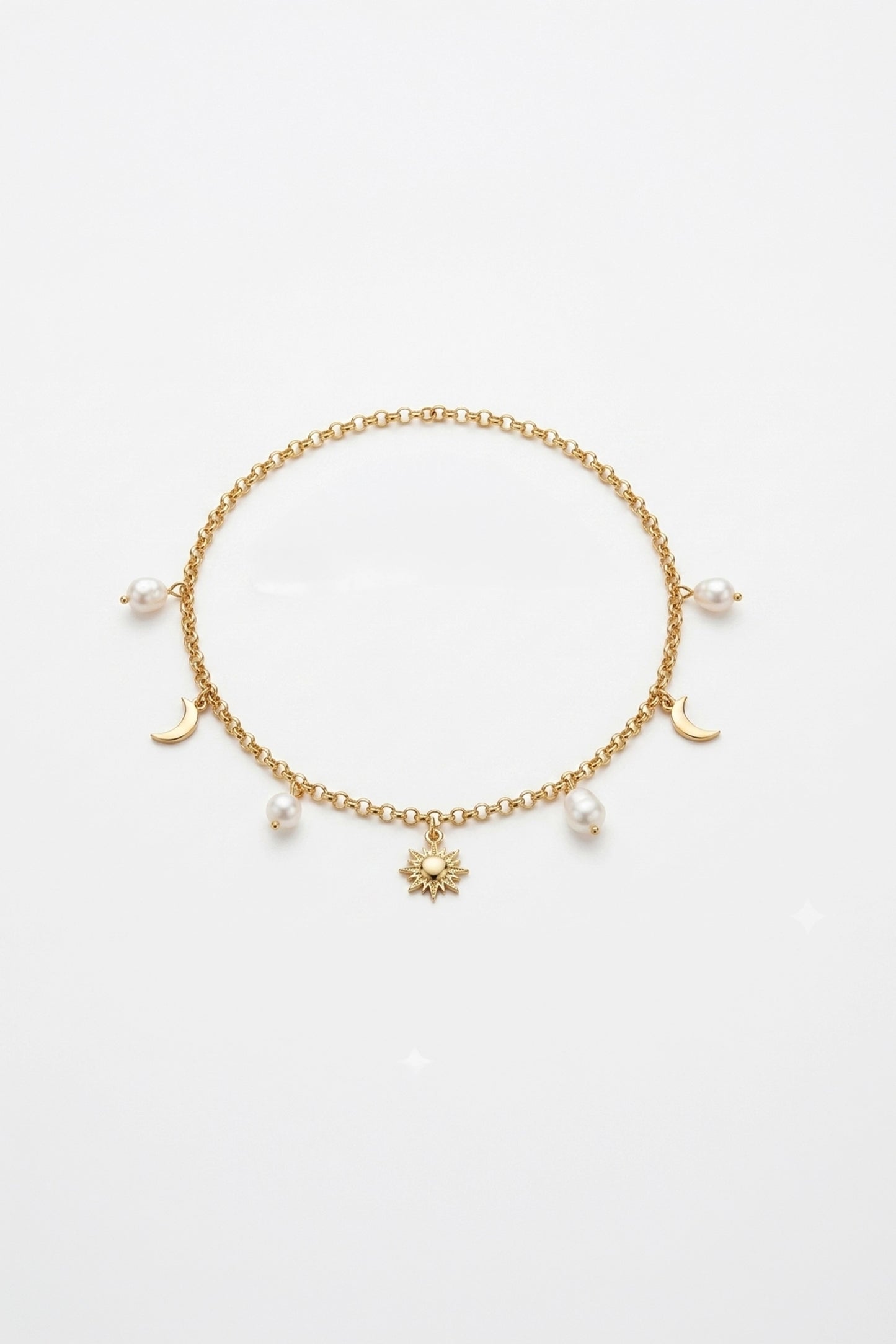 Eshvaani Sun, Moon & Pearl Necklace