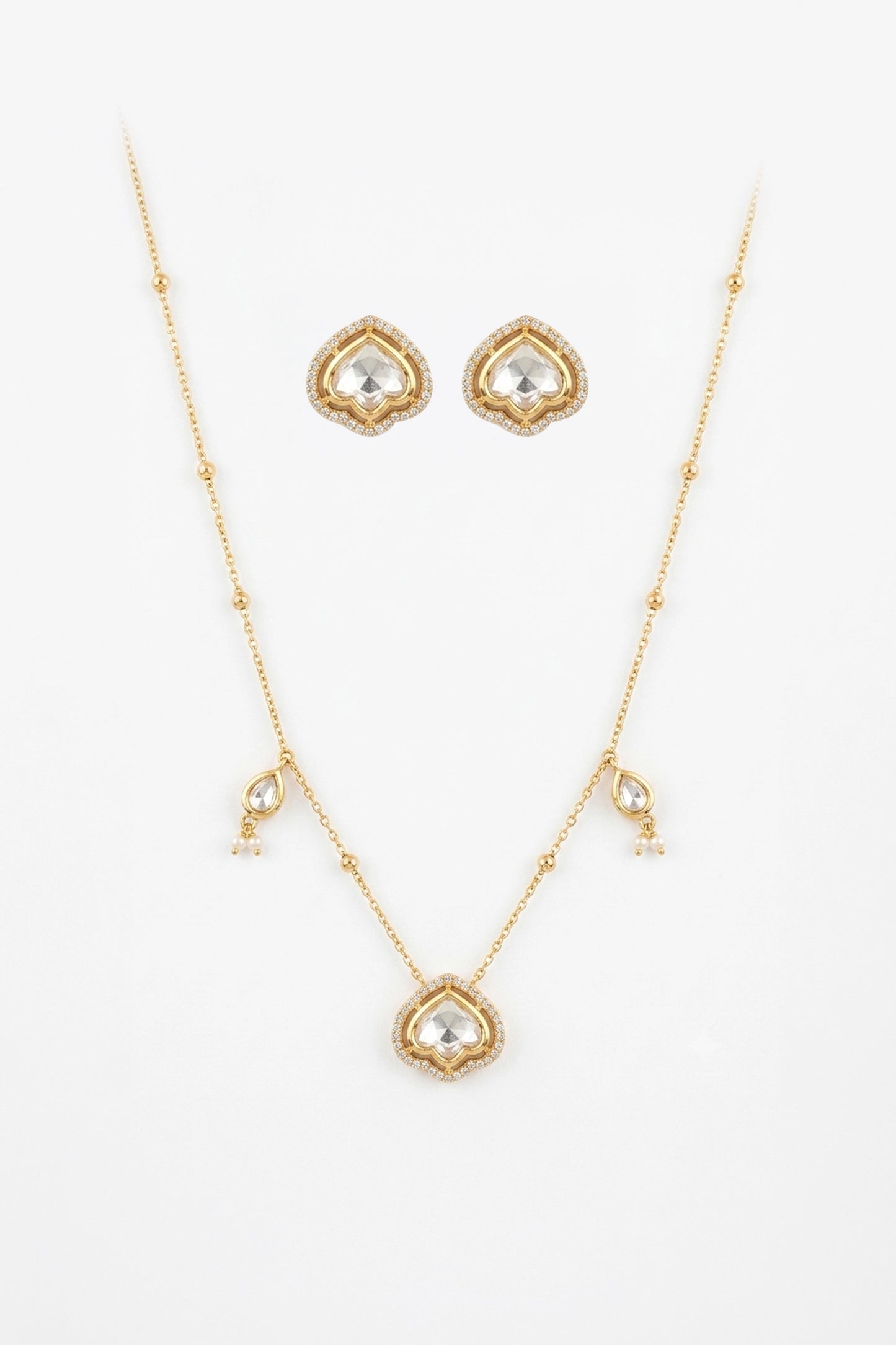 Manjari Delicate Necklace Set - Gold Plated