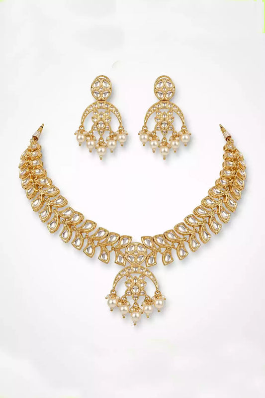 Sandhya Light Polki Pendant Necklace Set