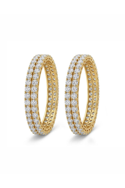 Golden Shimmer Zircon Bangles