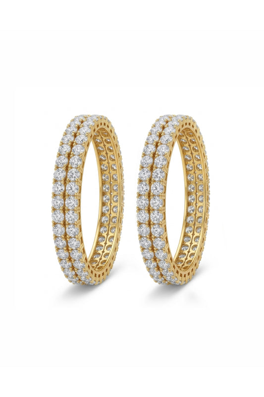 Golden Shimmer Zircon Bangles