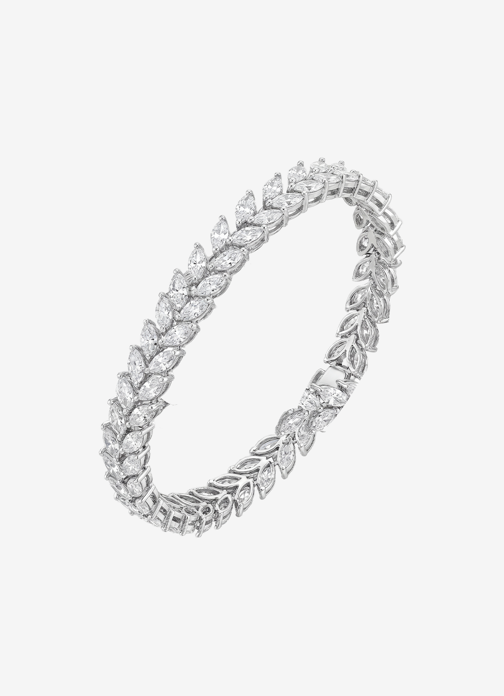 Leaf Motif Diamond Bracelet