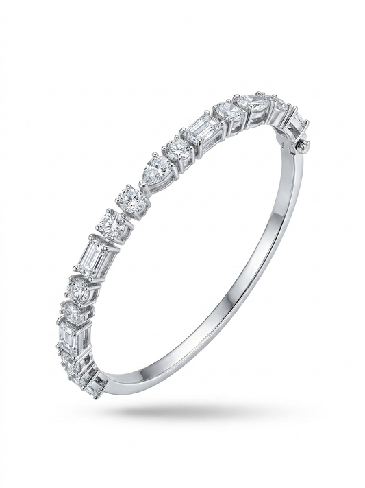 Multi-Shape Cluster Eternity Bracelet