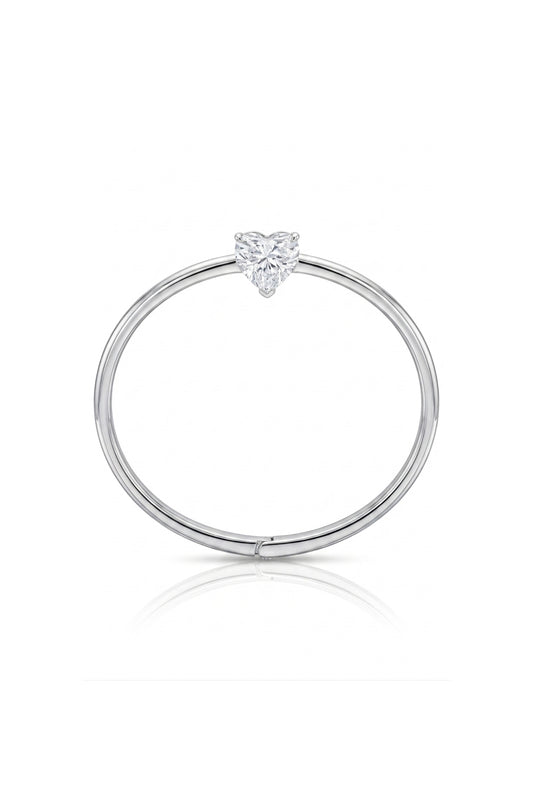 Solitaire Heart Diamond Bracelet
