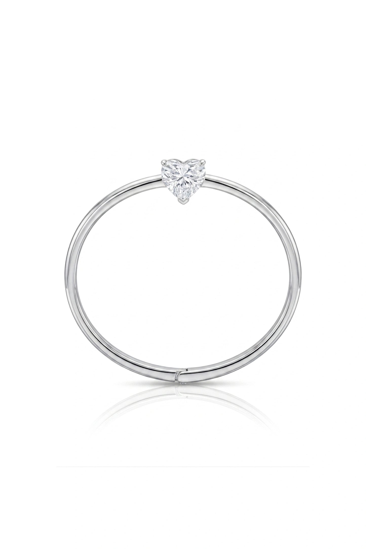Solitaire Heart Diamond Bracelet