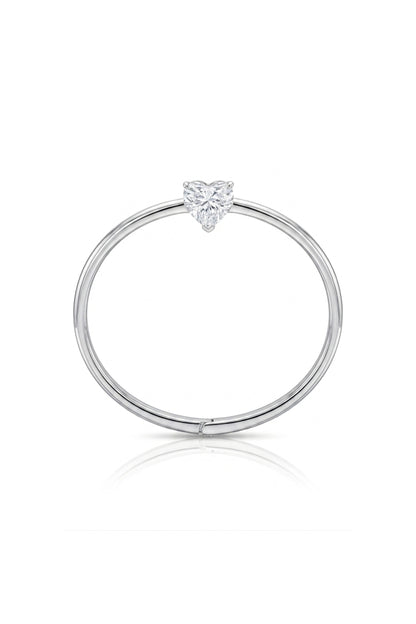 Solitaire Heart Diamond Bracelet