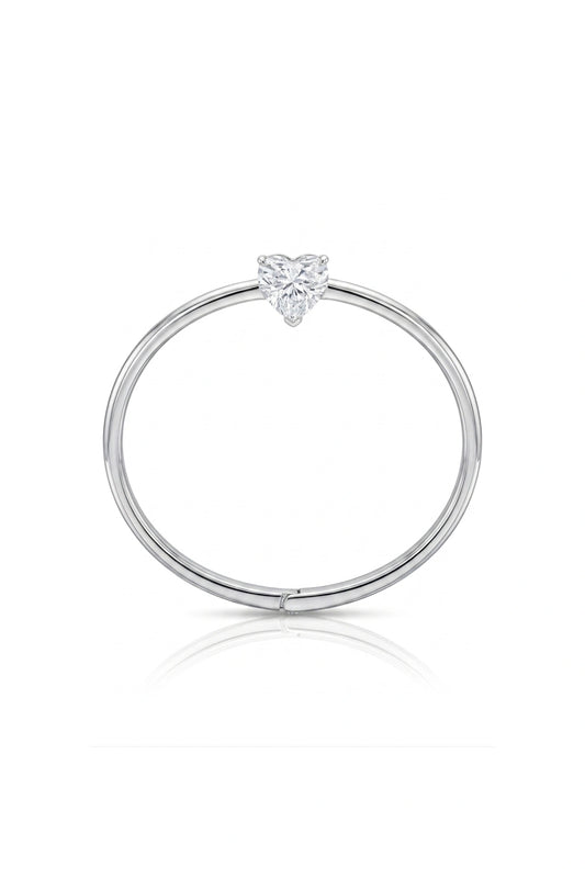 Solitaire Heart Diamond Bracelet