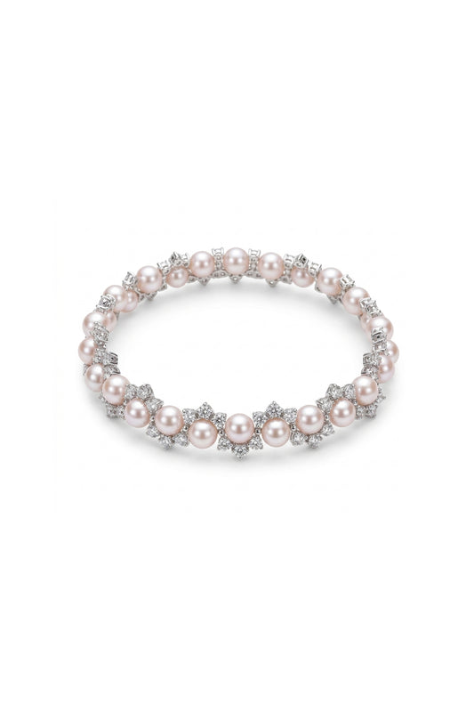 Petals & Pearls Diamond Bracelet