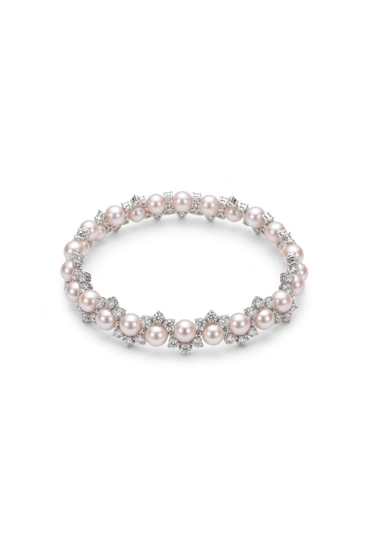 Petals & Pearls Diamond Bracelet