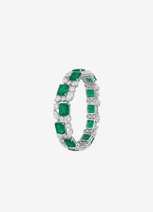 Emerald Cushion Tennis Bracelet