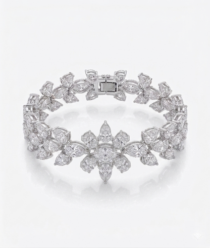 Daisy Cluster Diamond Bracelet