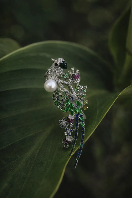 The Tropical Bird Brooch