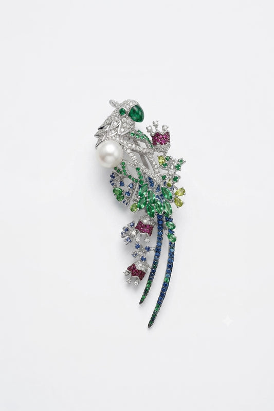 The Tropical Bird Brooch