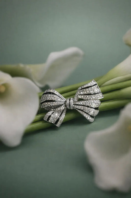 The Diamond Bow Rekha Brooch