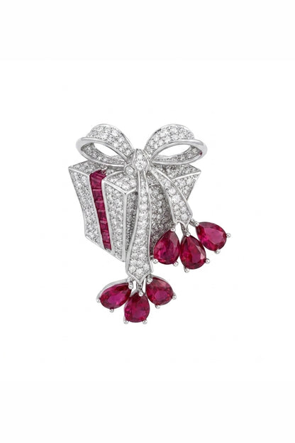 The Love Knot Sindoori Brooch