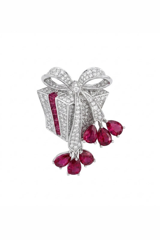 The Love Knot Sindoori Brooch