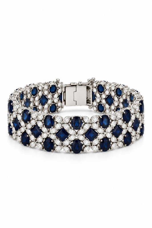 Indigo Bloom Marquise Lattice Bracelet
