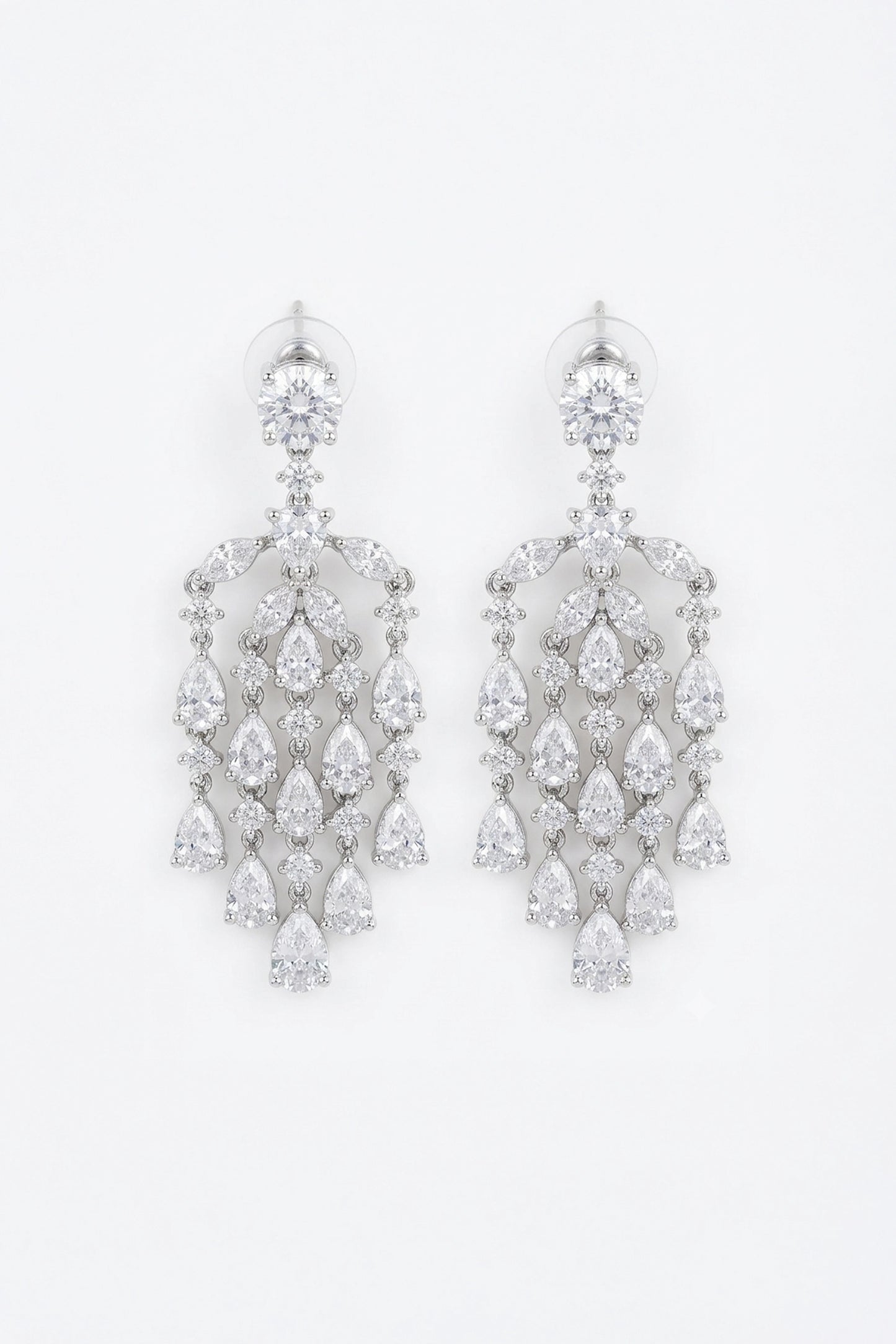 Sparkling Droplet Dangler Earrings