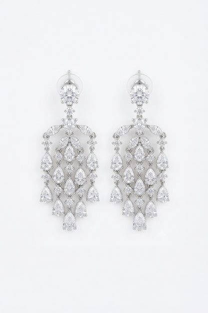 Sparkling Droplet Dangler Earrings