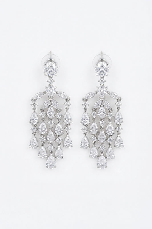 Sparkling Droplet Dangler Earrings