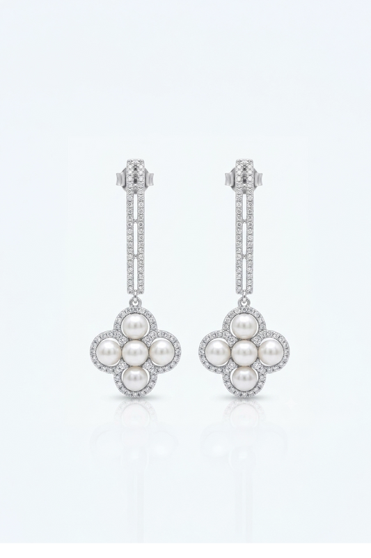 Orchid Pearl Earrings