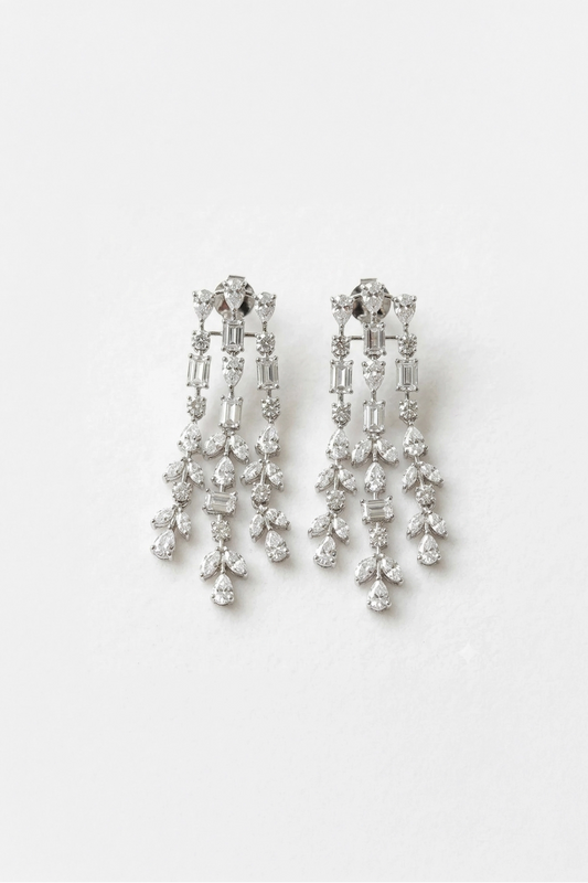 Frosted Leaffall Earrings