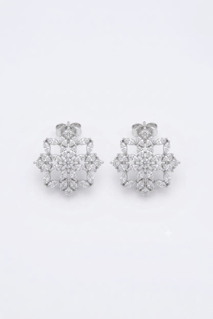 Sparkling Petal Cluster Earrings