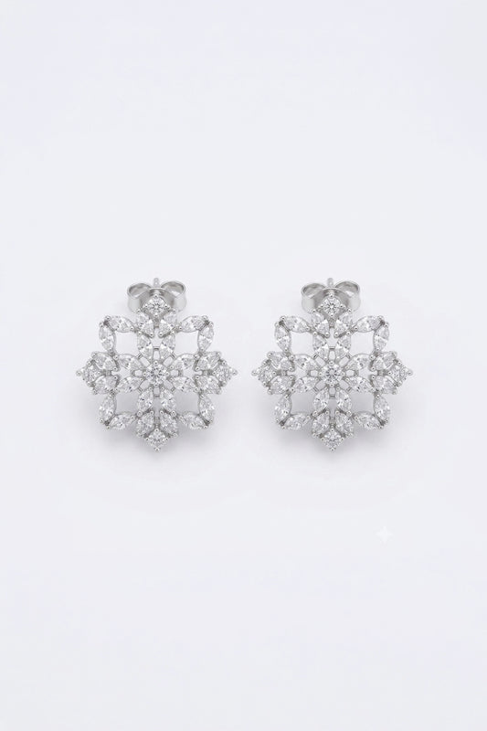 Sparkling Petal Cluster Earrings