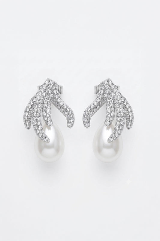 Pear Yellow Pearl Earrings